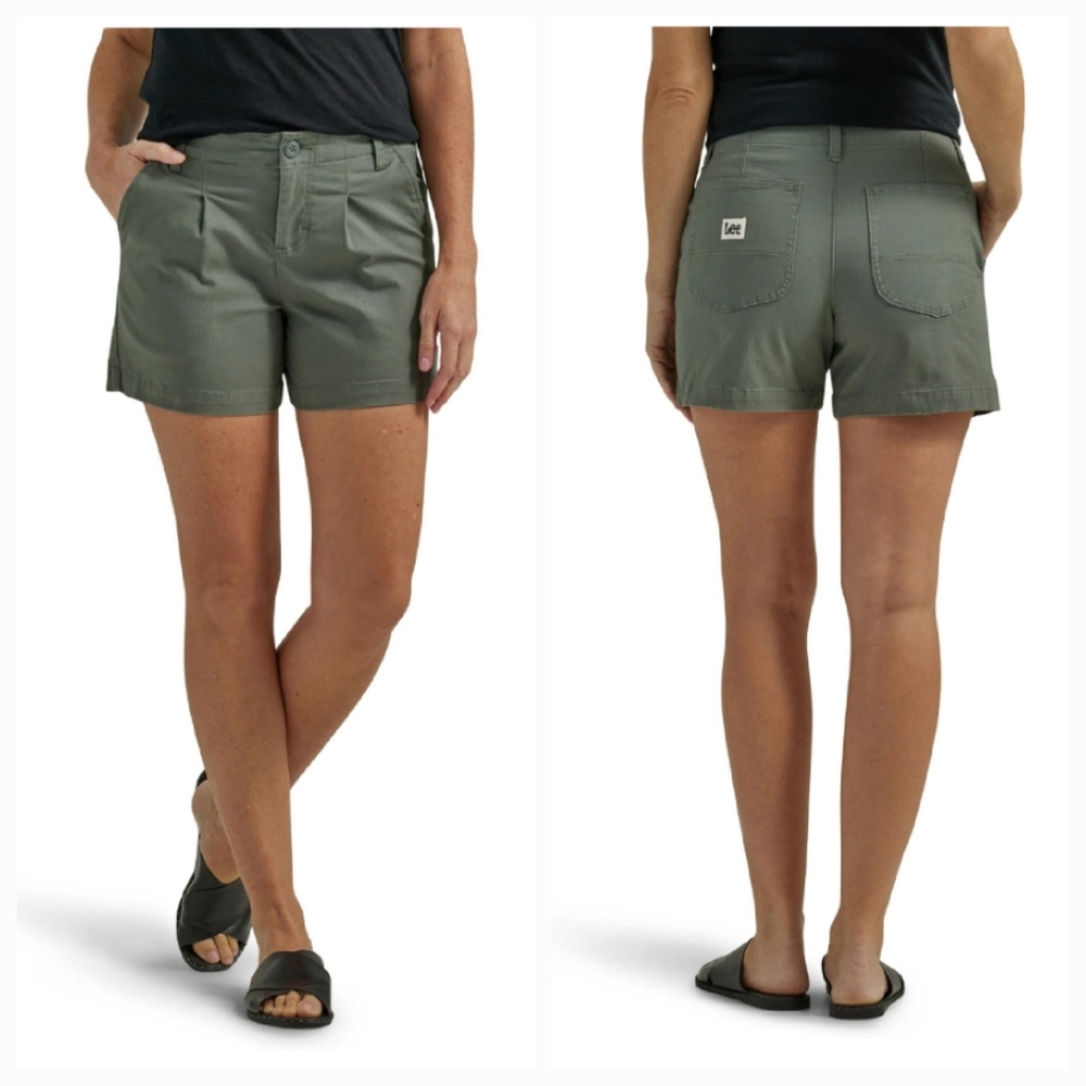 NWT Lee High-rise Heritage Pleated Shorts Size 8M
